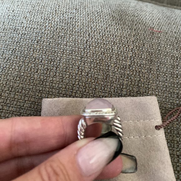 Authentic -David Yurman Albion  ring with Rose Quartz and diamonds - Picture 6 of 6